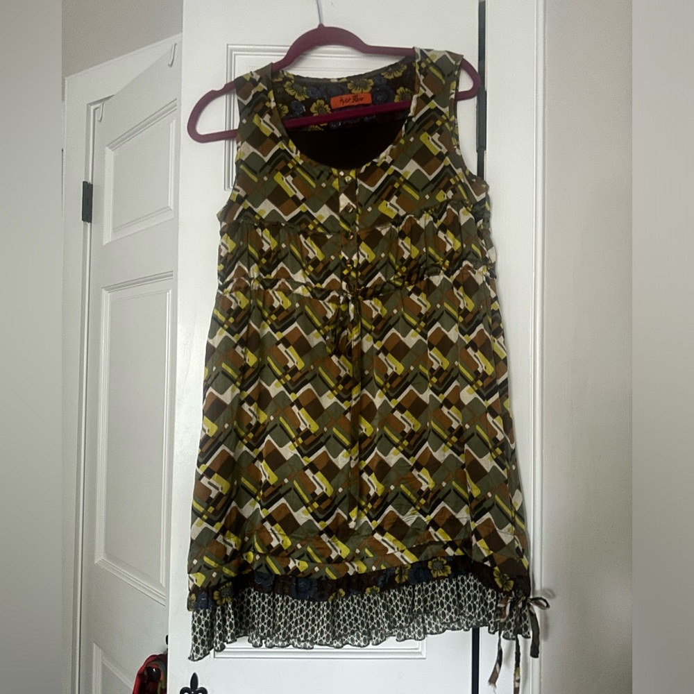 Chic Sleeveless Geometric Print Dress